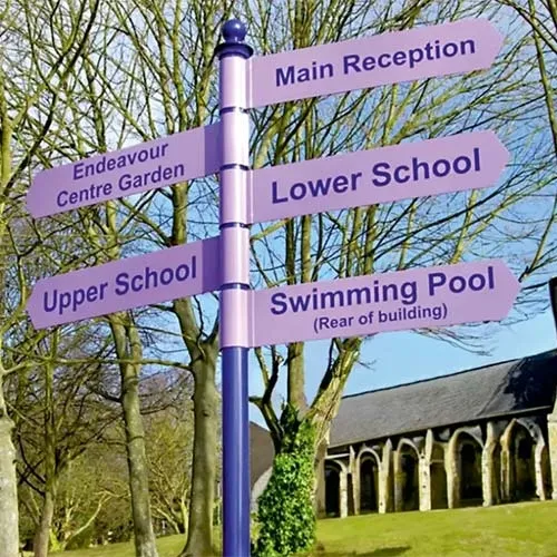 These were the 3mm Aluminium fingers Aluminium Finger Post for a School