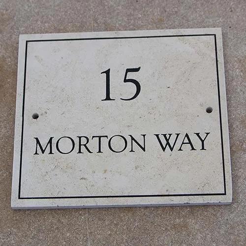 Limestone Address Sign