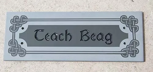 Celtic Slate House Sign