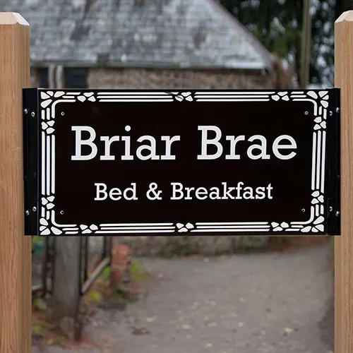 Entrance Sign On Posts