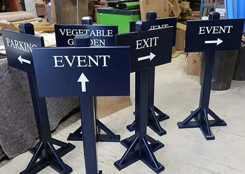 Free tanding signs are ideal for events and can be used again and again. Event Signage