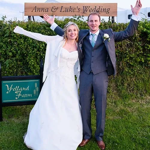 At the Sign Maker we can make any sign you want. Large Wooden Wedding Sign
