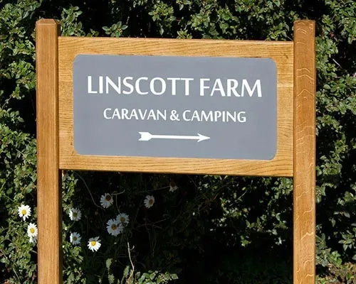Engraved Corian House Sign Inlaid into Oak