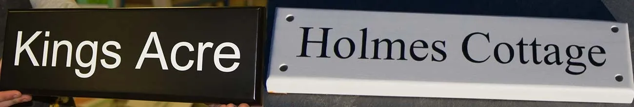 Black and White Painted Signs