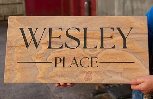 Large Sandstone House Sign