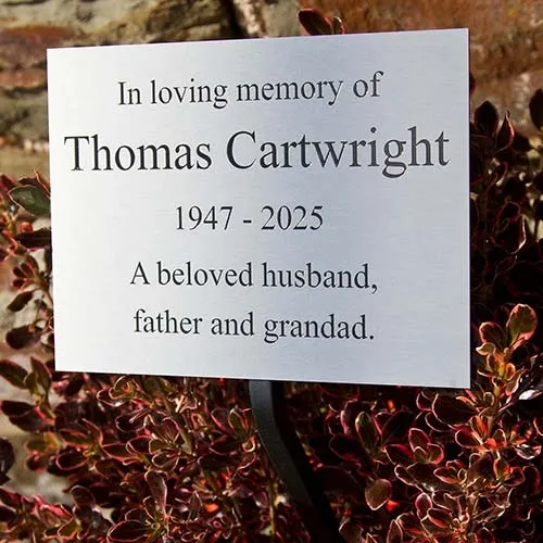 Laser Engraved Stainless Steel Plaque