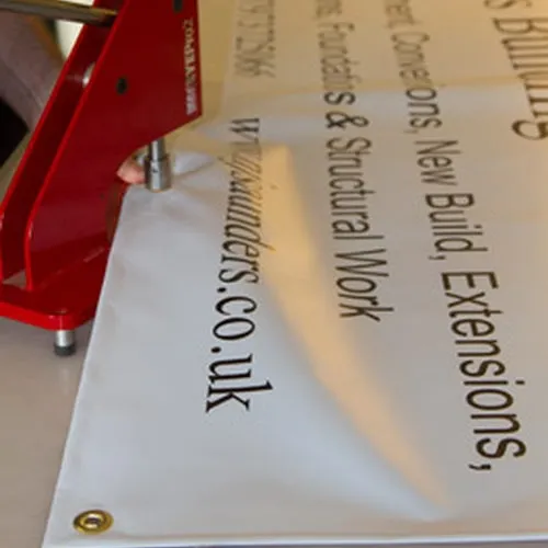 Brass Eyelets Being Fitted