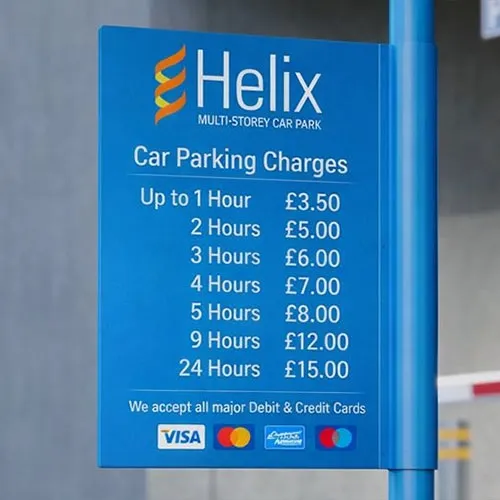 Aluminium Sign on Single Post