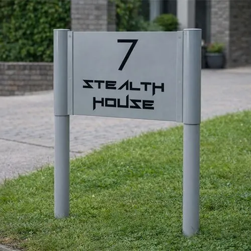 Modern Aluminium House Sign
