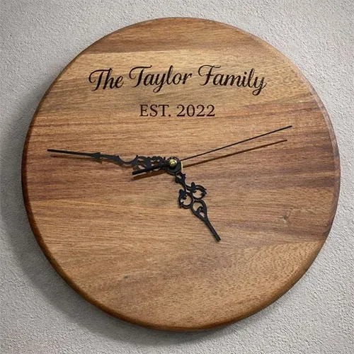 Personalsed Wooden Clock