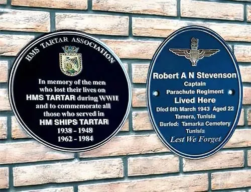 Memorial Plaques with Crests