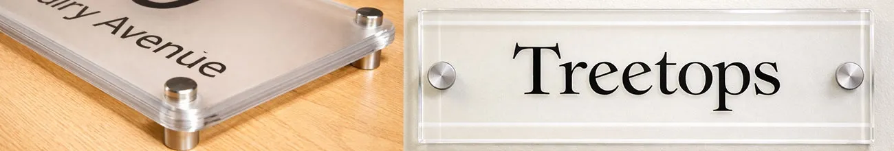 Clear Acrylic House Signs & Name Plates