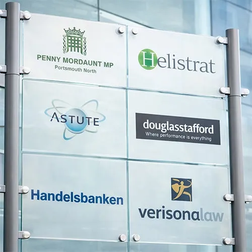 Clear Acrylic Name Plate With Printed Backing