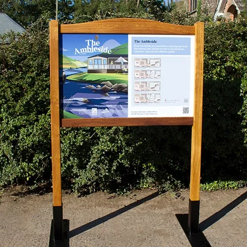 Free Standing Oak Framed Entrance Sign