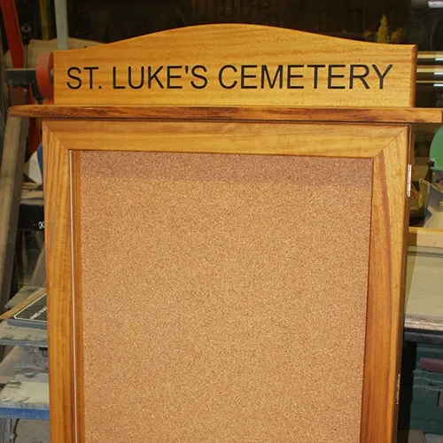 Iroko Wood Notice Board