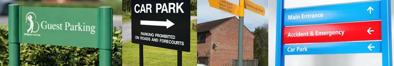 Aluminium Signs on Posts