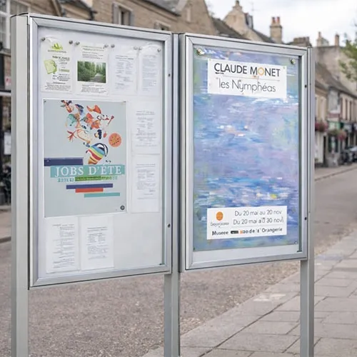 Public information boards installed in town location